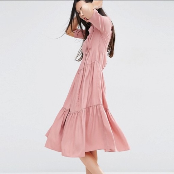 ASOS Dresses & Skirts - ASOS TALL Pleat Front Smock City Maxi Dress